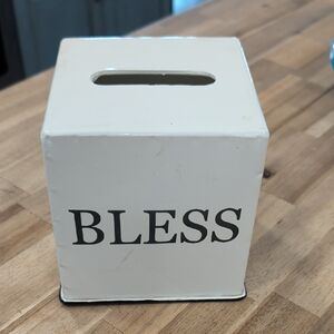 BLESS White Metal Coin Bank